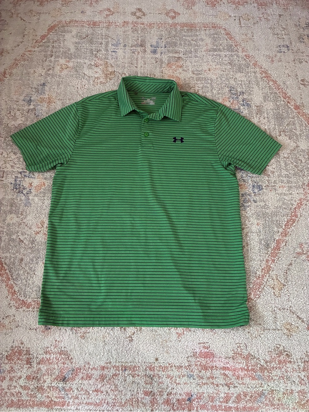 Under Armour Men’s Green Striped Polo